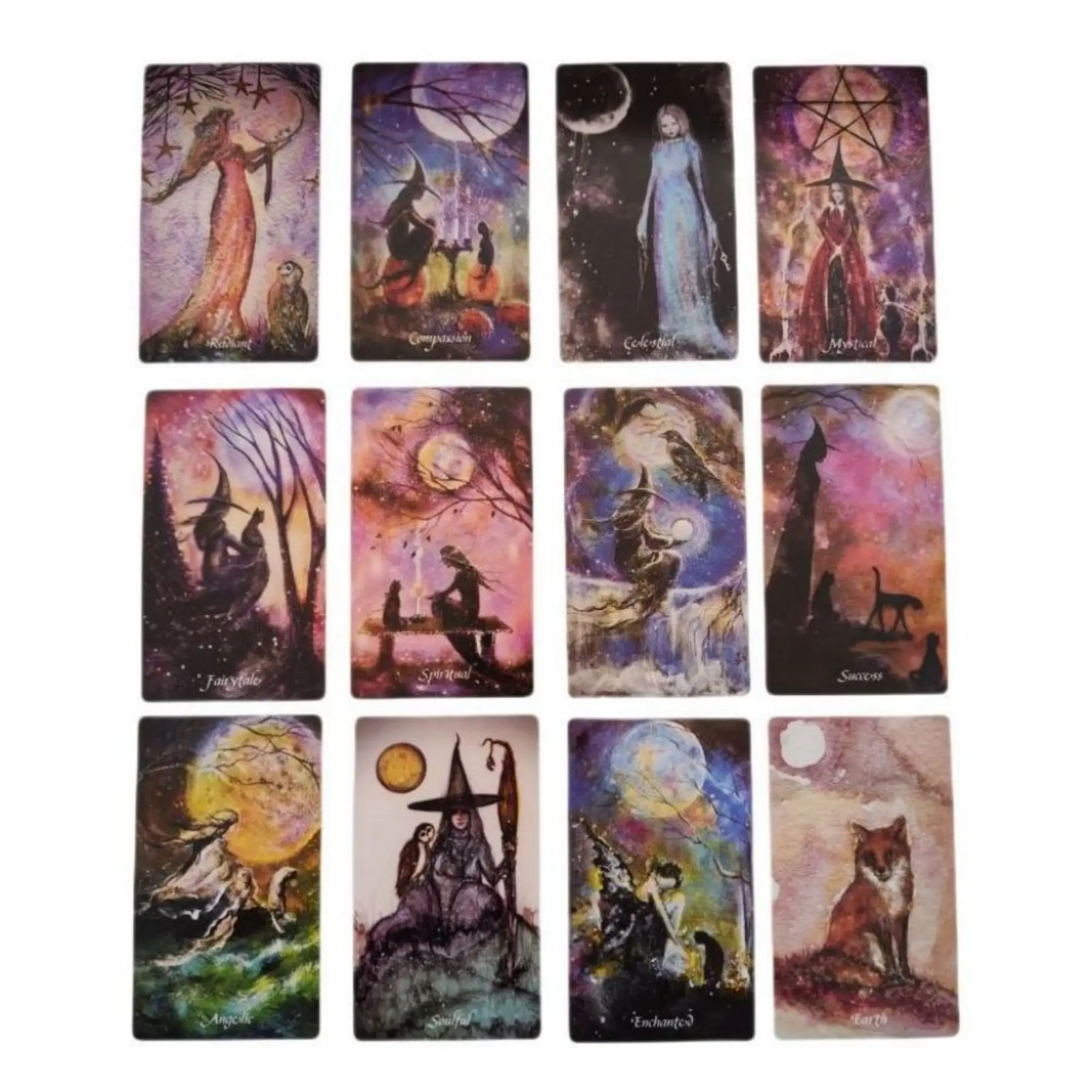 12x7cm 59 Cards Earthly Souls Spirits Oracle With Folded Booklet Darkness Witchs Design For Friends Gift Divination Board Games