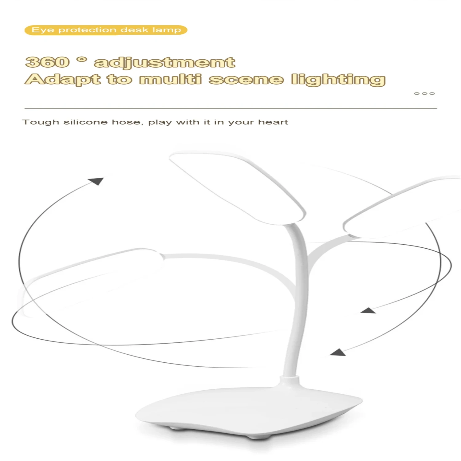 Portable Rechargeable Led Desk Lamp | Stepless Dimmable Bedroom Bedside Light | USB Powered Night Light