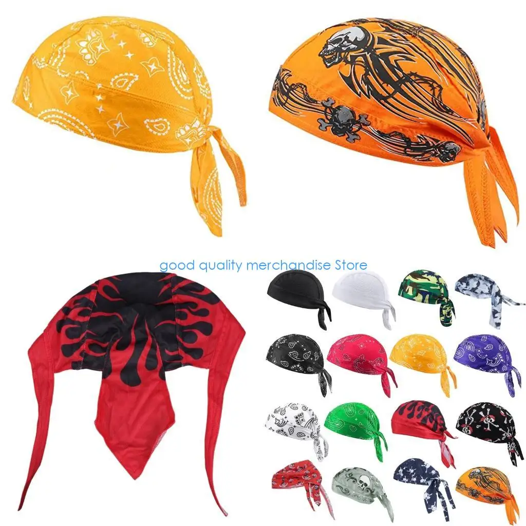 

Y5JD жаккардовый пиратский тюрбан для взрослых, мягкий напускной платок, уличная кепка, пуловер для подростков, шляпа в стиле на