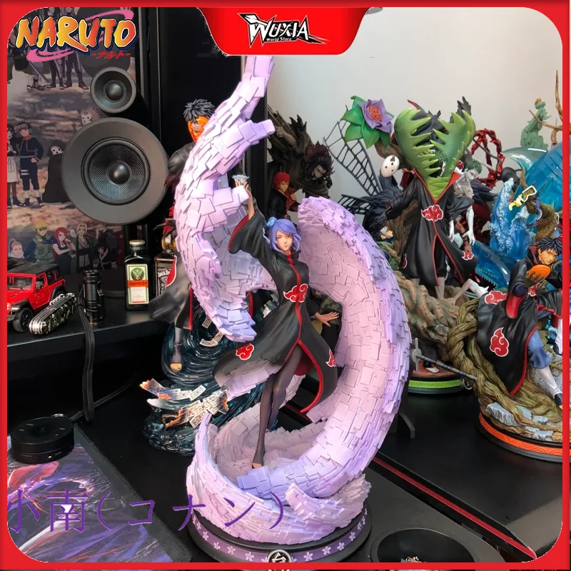 37cm Naruto Akatsuki Konan CS Series Paper Rain Jutsu Large Anime Figure Pvc Model Statue Collectible Desktop Decoration Gift