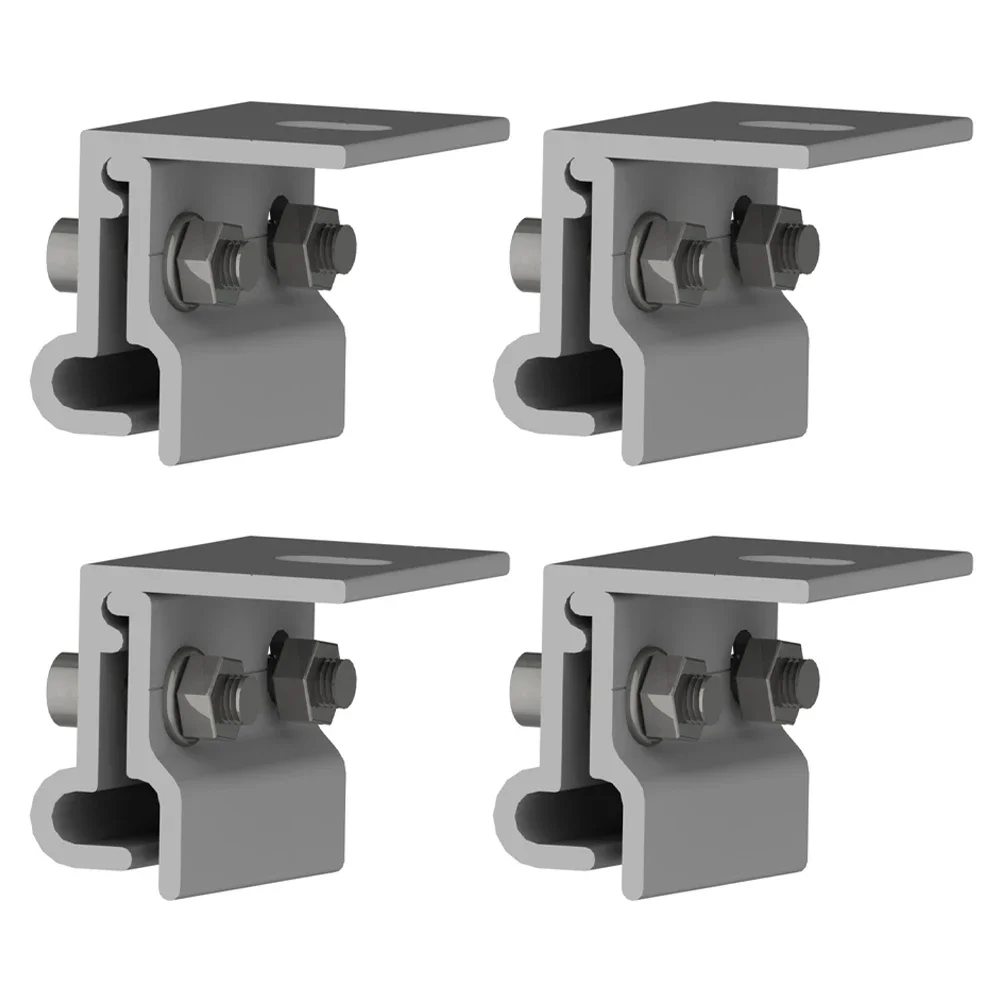 

1/4 Piece Solar Panel Bracket, Vertical Solar Seam Clamp For Photovoltaic Roof Mounting Panel, Solar Panel Seam Clamp