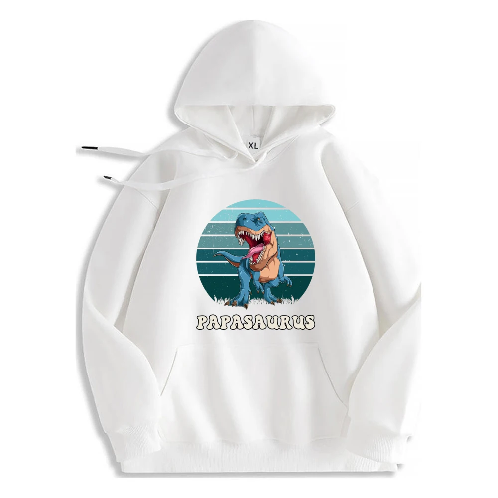 Papasaurus T Rex Graphic Hoodie Luxury Designer Comfortable Oversized Sweatshirts Men Clothing Printed Long Sleeve​​
