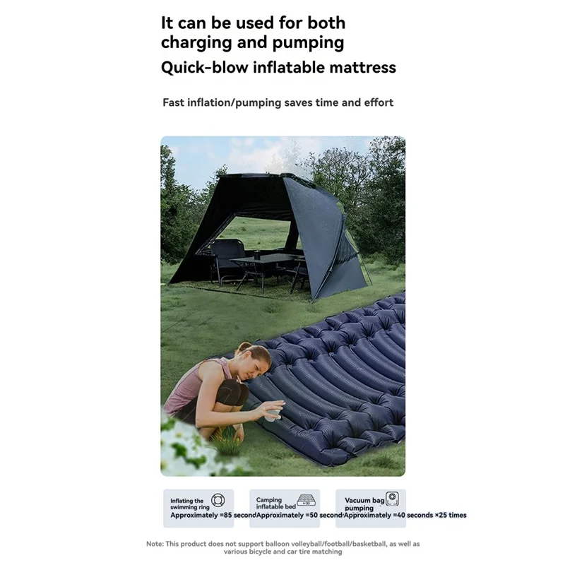 

BYBS-Portable Air Pump Camping Lantern Mini Electric Air Pump For Inflatable Mattress, Air Bed, Swimming Ring