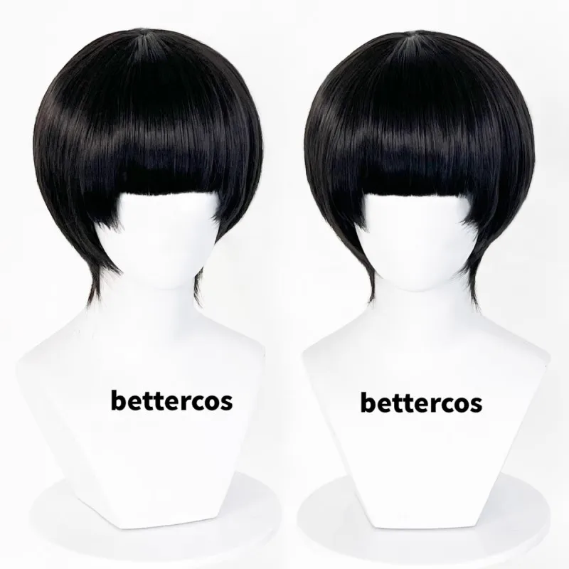 

Shigeo Kageyama Cosplay Wig 32cm Black Wig Cosplay Anime Cosplay Wigs Heat Resistant Synthetic Wigs Halloween