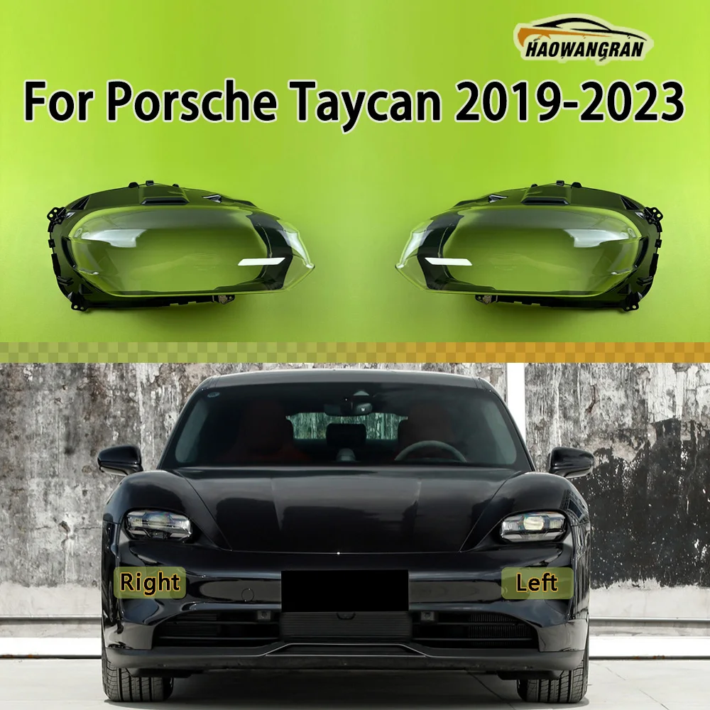 

For Porsche Taycan 2019 2020 2021 2022 2023 Car Accessories Headlight Lens Cover Transparent Lampshade Headlamp Shell Plexiglass