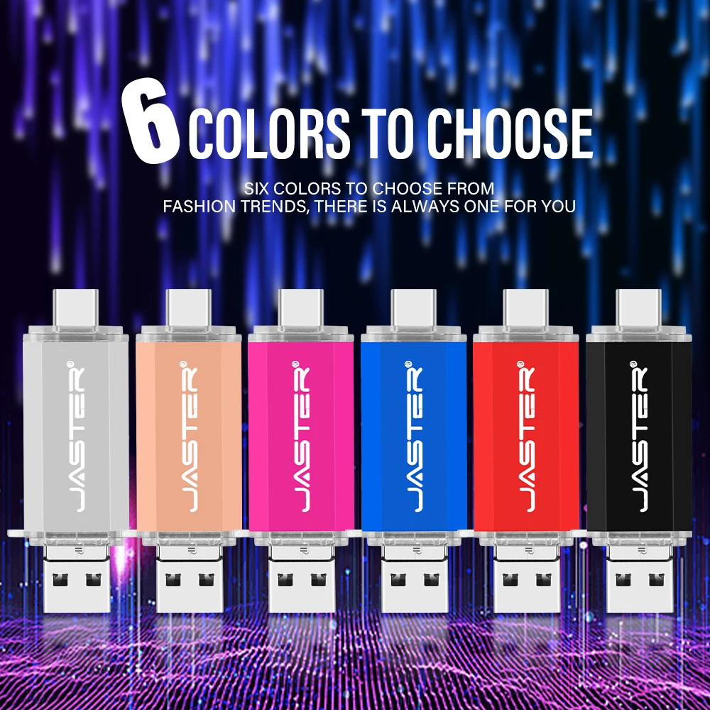 JASTER TYPE-C OTC USB 3 IN 1 USB Flash Drive 128GB Business Gift Memory Stick 64GB High Speed Pen Drive 32GB Red U Disk 16GB 8GB