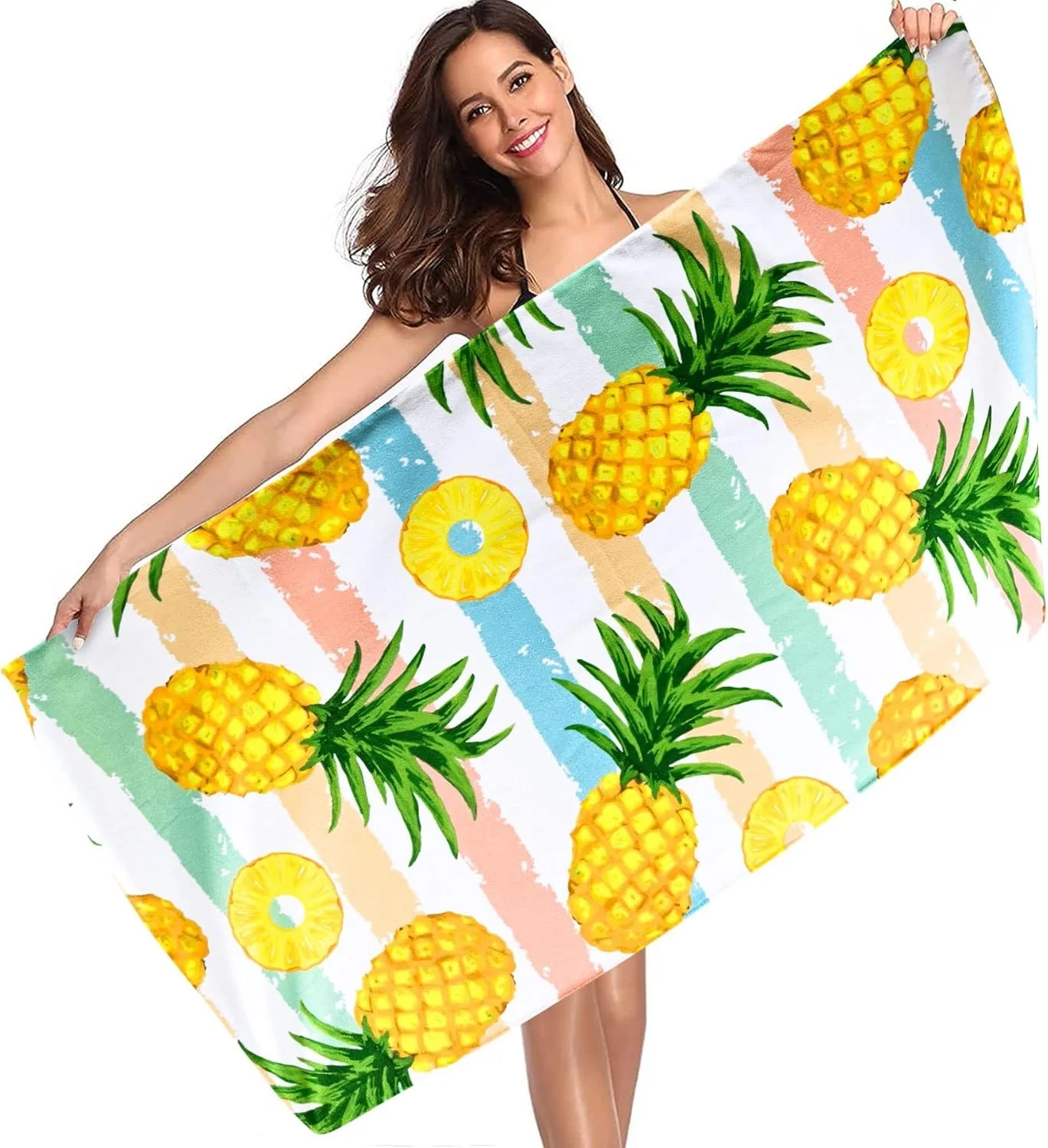 1PC Oversized Pineapples Beach Towel for friends Gifts Towel Quick-Dry Towel For Bath Yoga Tourism Beach GYM Camping Swimming