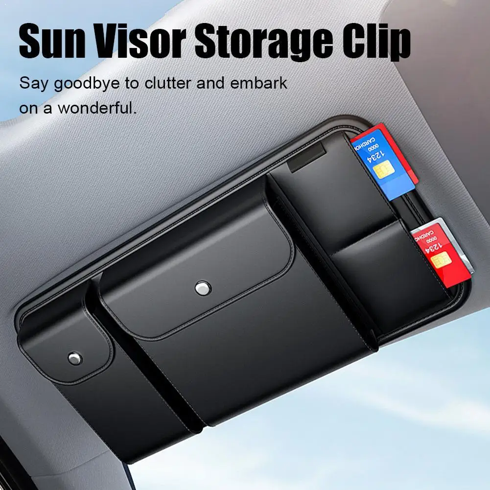 

Multifunctional Sun Visor Glasses Holder Car Storage Box Document Storage For Car Sunglasses Holder Box Car Storage Tool
