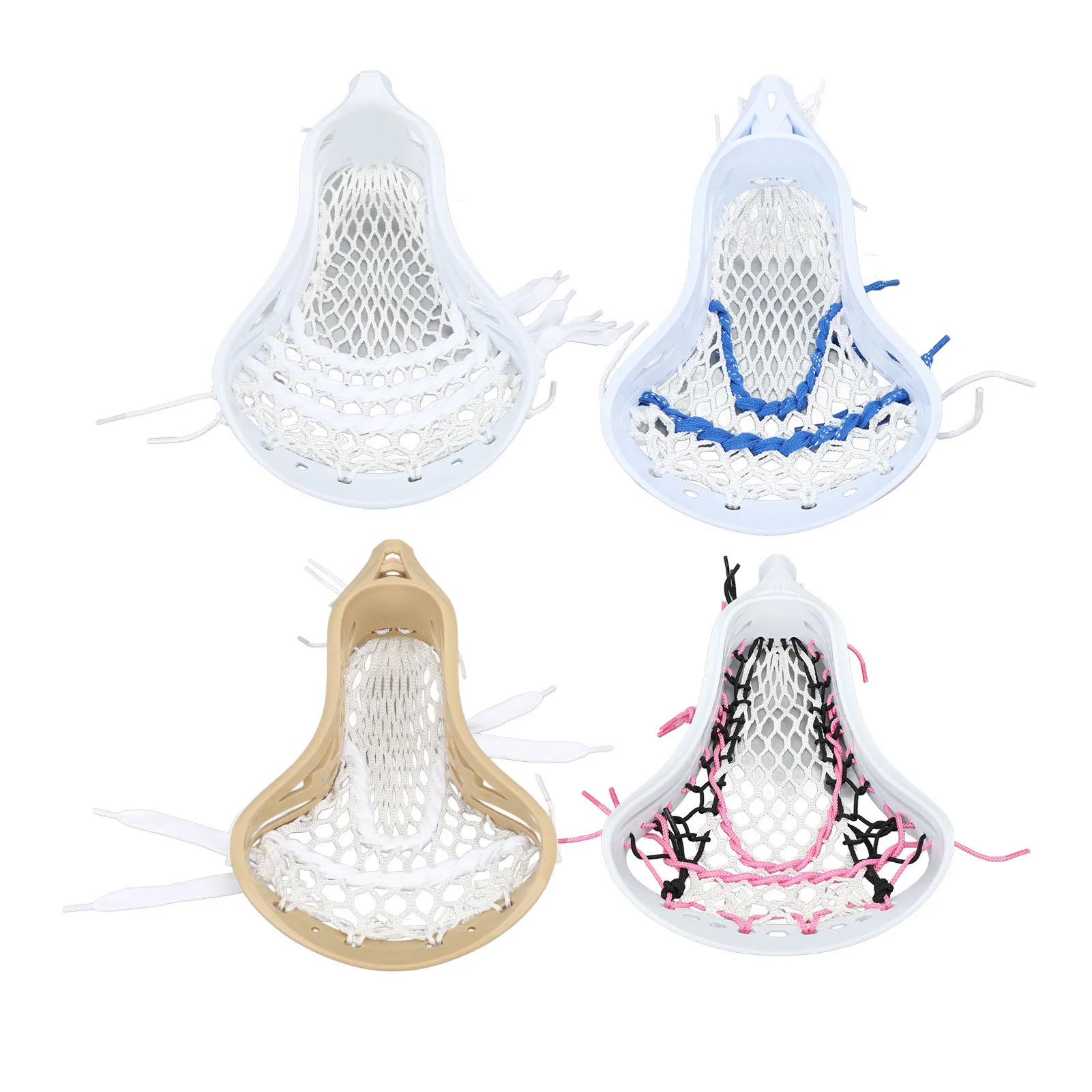 Lacrosse Head Mesh aufgereiht verschleiß feste Nylon Lacrosse Stick Köpfe für Trainings wettkämpfe