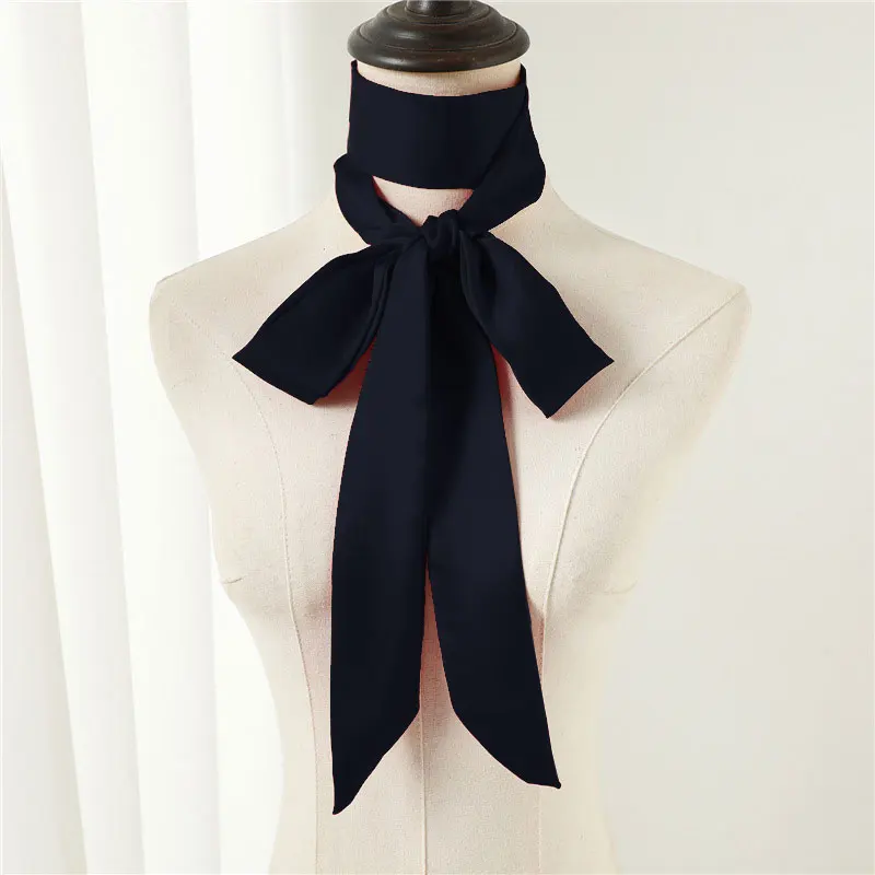 200cm Long Plain Silk Scarf Multifunctional Hair Band Bag Satin Scarf  Ribbon Neckties, Bow Ties Cravats Bag Handle Decoration