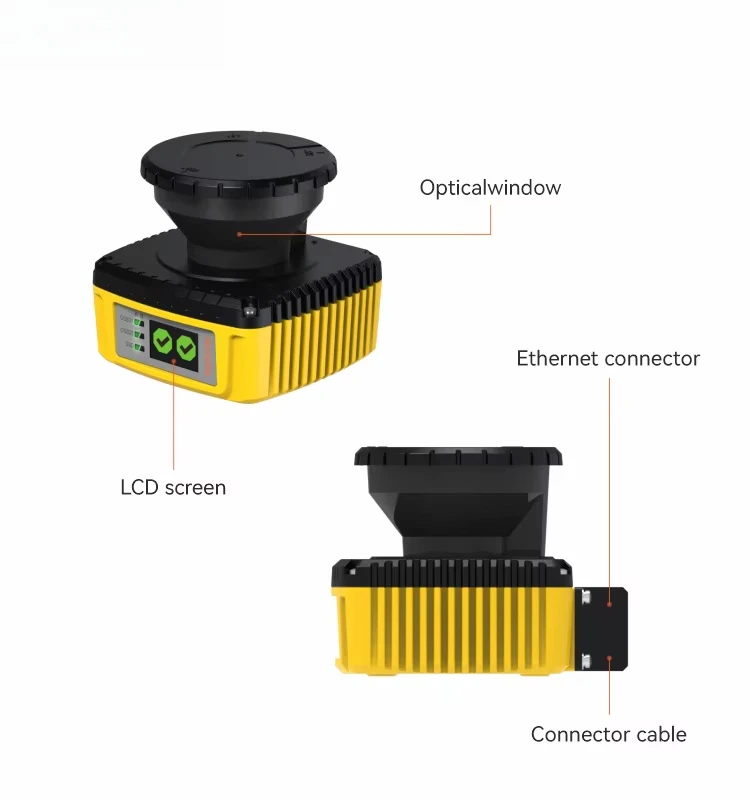 AS-60C32 Photoelectric Sensor LiDAR Scanner 270 Viewing Angle 0~40m Range 12V DC Red  for Autonomous Warehouse