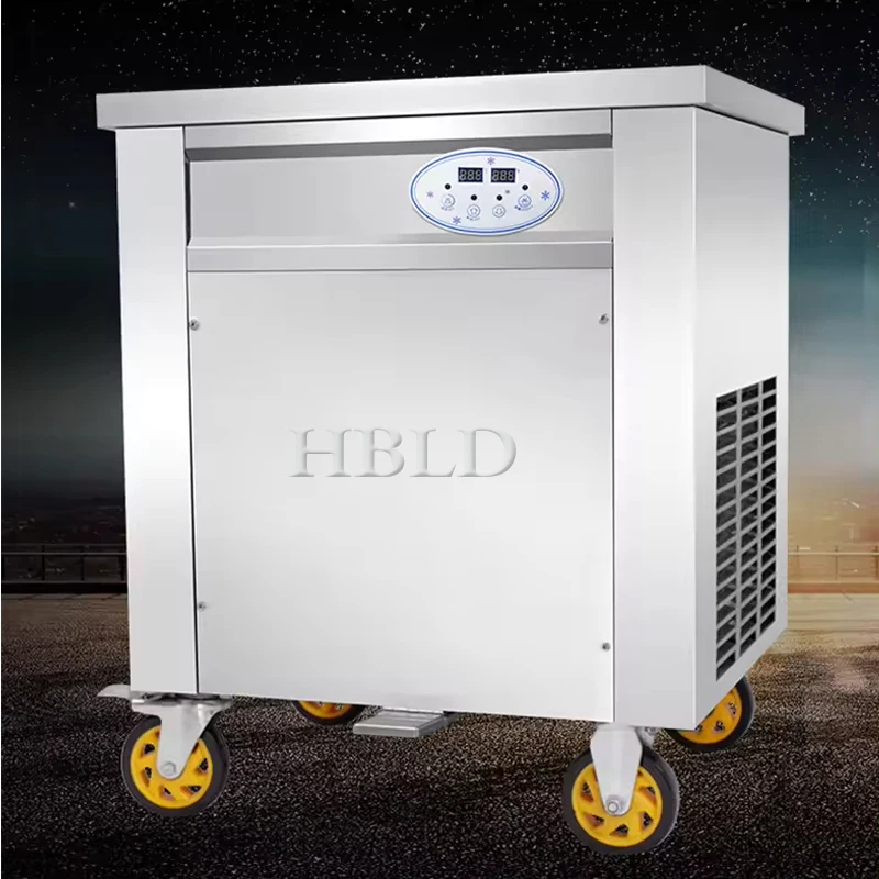 Commercial Roll Ice Cream Machine, Multifunctional Square Pot, Household Stir Fried Yogurt Machine