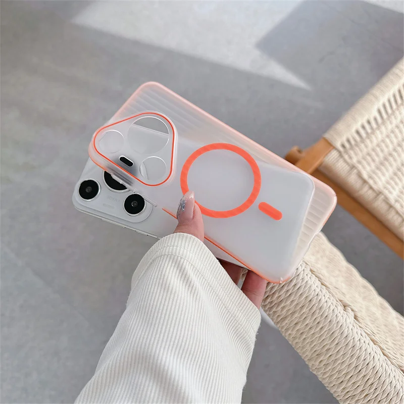 Corrugated magnetic phone case for Huawei Pura 70 Pro Plus Ultra Magsafe wireless charging anti drop protection cover bumper