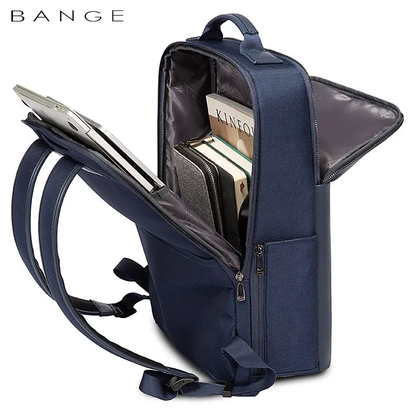 BANGE Design Large Capacity USB Rechargable Travel Backpacks Men 15.6 in Laptop Backpack Waterproof Bag for Male