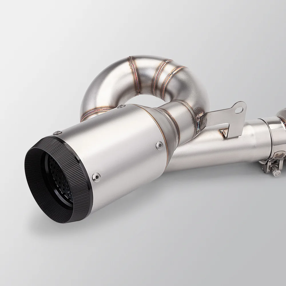 51mm Iron Split Front & Tail Section Full Exhaust Pipe for CFMOTO 675SR, Stainless Steel, Non-Destructive Fit