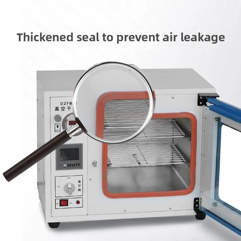Lab Vacuum Drying Oven Electric Thermostatic Chamber W/ 2-Stage Vacuum Pump Degassing