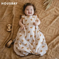 Sleeping Bag For Babies 0-24Months Sleeveless Sleep Sack 2.5Tog Autumn Winter Thin Cotton Sleepsack Bebe Sleepwear Blanket