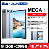 Blackview MEGA 1 Tablet 8GB 256GB 50MP+13MP Camera 11.5 inch 2.4K 120Hz Display 8800mAh 33W Fast Charging Pad Tablet Android 13