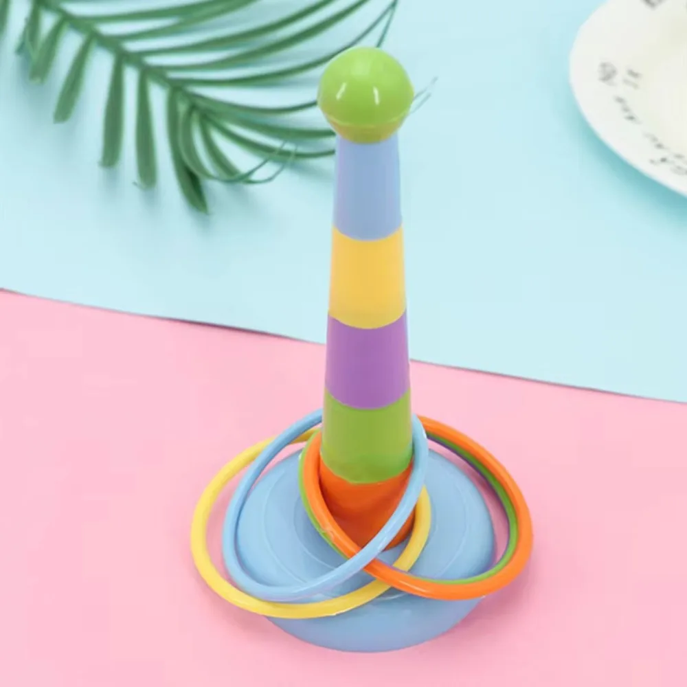 Children Throw Circle Game Ferrule Stacked Toys Fun Indoor Outdoor Parent-Child Interactive Circle Layers Early Education Gift