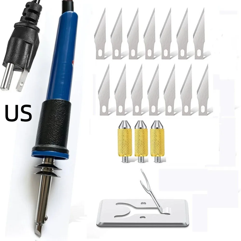 22-Pcs Wood Burning Tool Set Wood Burning Pen Stable Heat Pyrography Tool Set Carving Blades Multiple Accessories