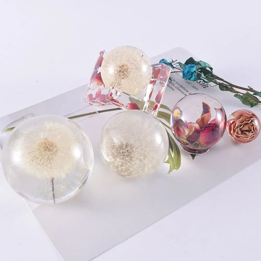 

5 шт., форма для хрустального шара, силиконовая форма для шара из смолы, сделай сам, формы для изготовления орнаментов, формы в форме шара, аксессуары для рукоделия