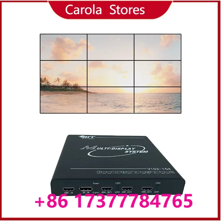 Bitvisus 2K 4K 8K Video Wall Controller Multi-screen Splicing Processor 2x2/2x3/3x3/1x3/1x4/2x1 HD Display Switcher