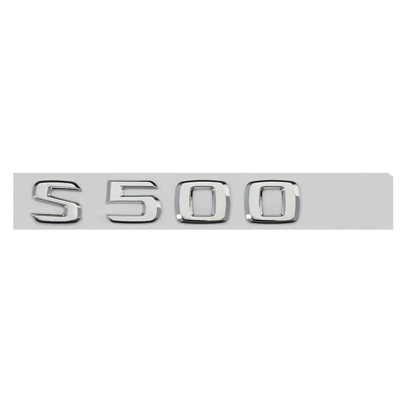 Old Silver 3D ABS Emblem Badge Car Body Rear Trunk Letter Stickers For 04-12 Years Mercedes Benz S300 S350 S400 S500 S600 4MATIC