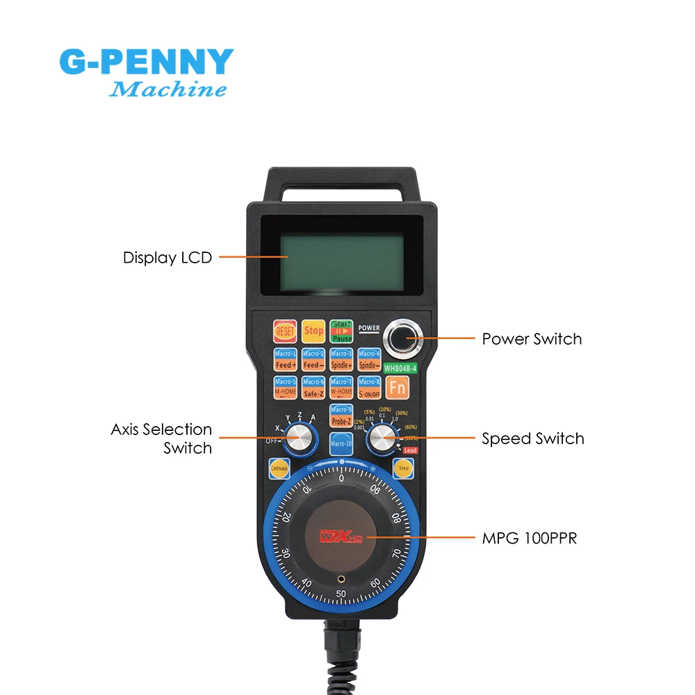 XHC 4 Axis / 6 Axis MACH3 USB CNC Handwheel MPG Manual USB wire cable 5 meters for lathe and turning center CNC Engrave machine