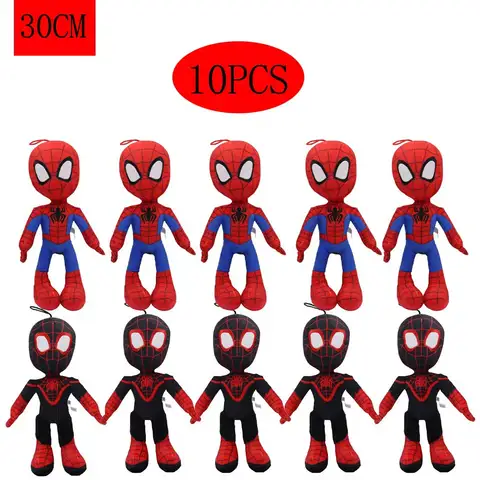 10pcs Man Spidermaned Plush Toys Movie Dolls Marvel Avengers Soft Stuffed Hero Captain America Iron Christmas  gifts