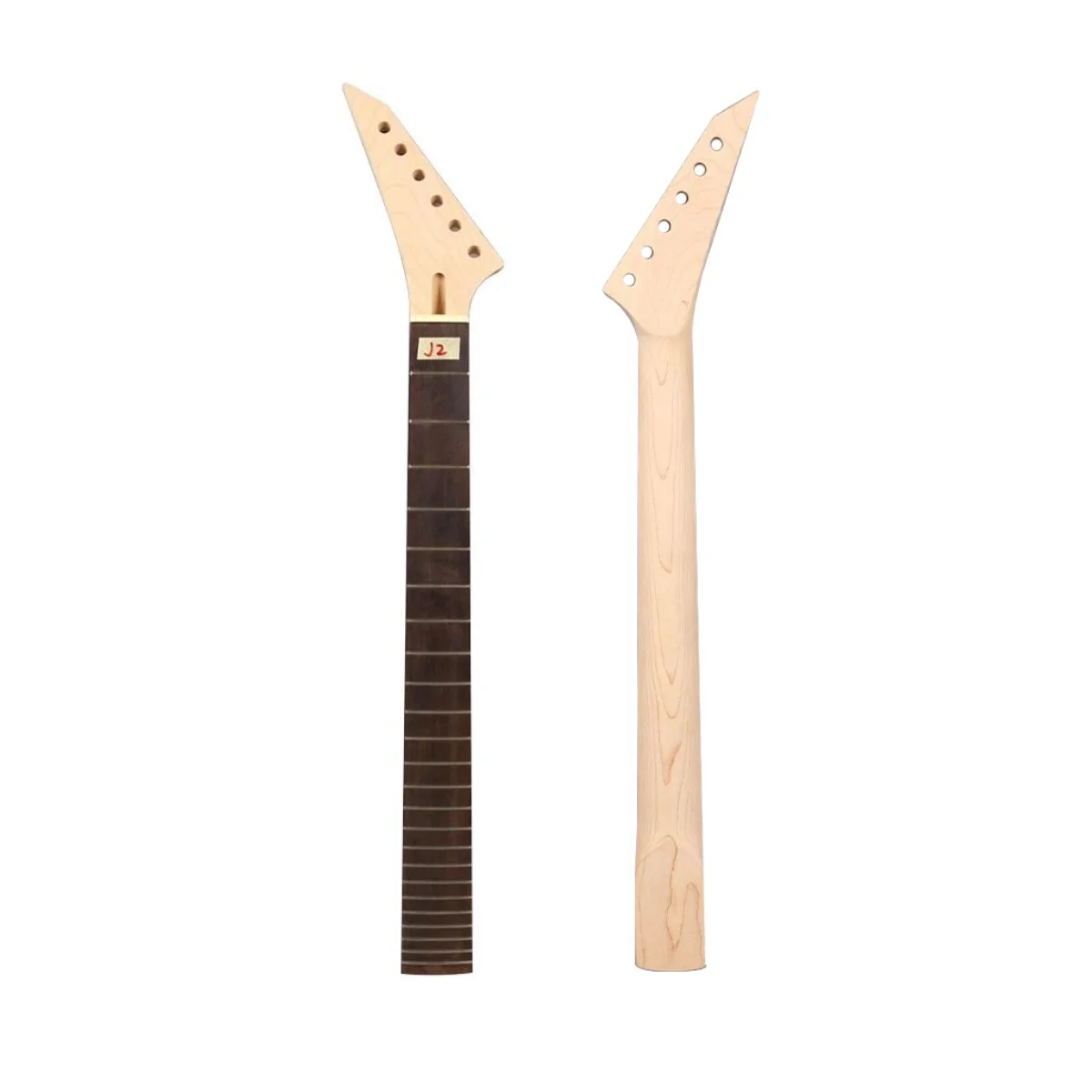 Guitar Neck New 22 Fret Maple Rosewood Fretboard 25.5 inch Unfinished No Inlaid Replacement Neck Bolt on heel Truss Rod