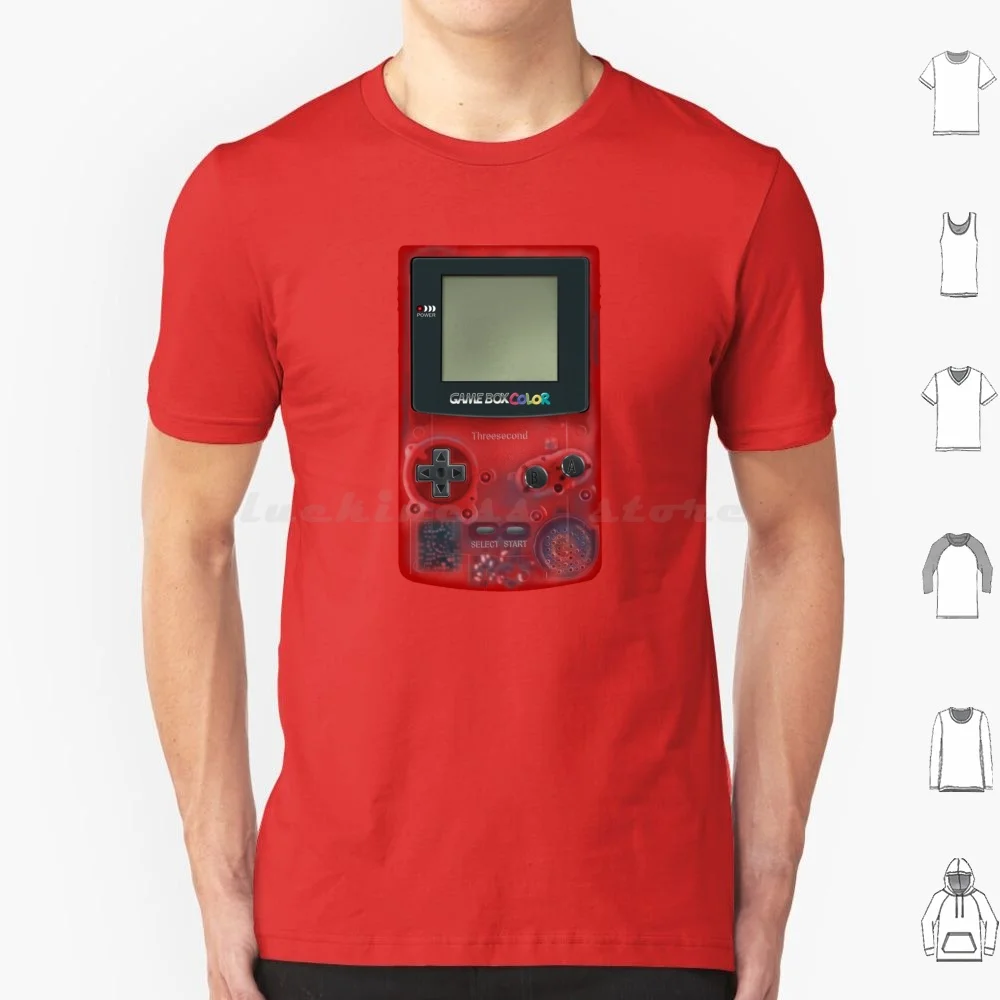 Classic Transparent Dark Red Mini Video Games T Shirt Big Size 100% Cotton Old Classic Retro Vintage Gamewatch Gameboy Game Boy