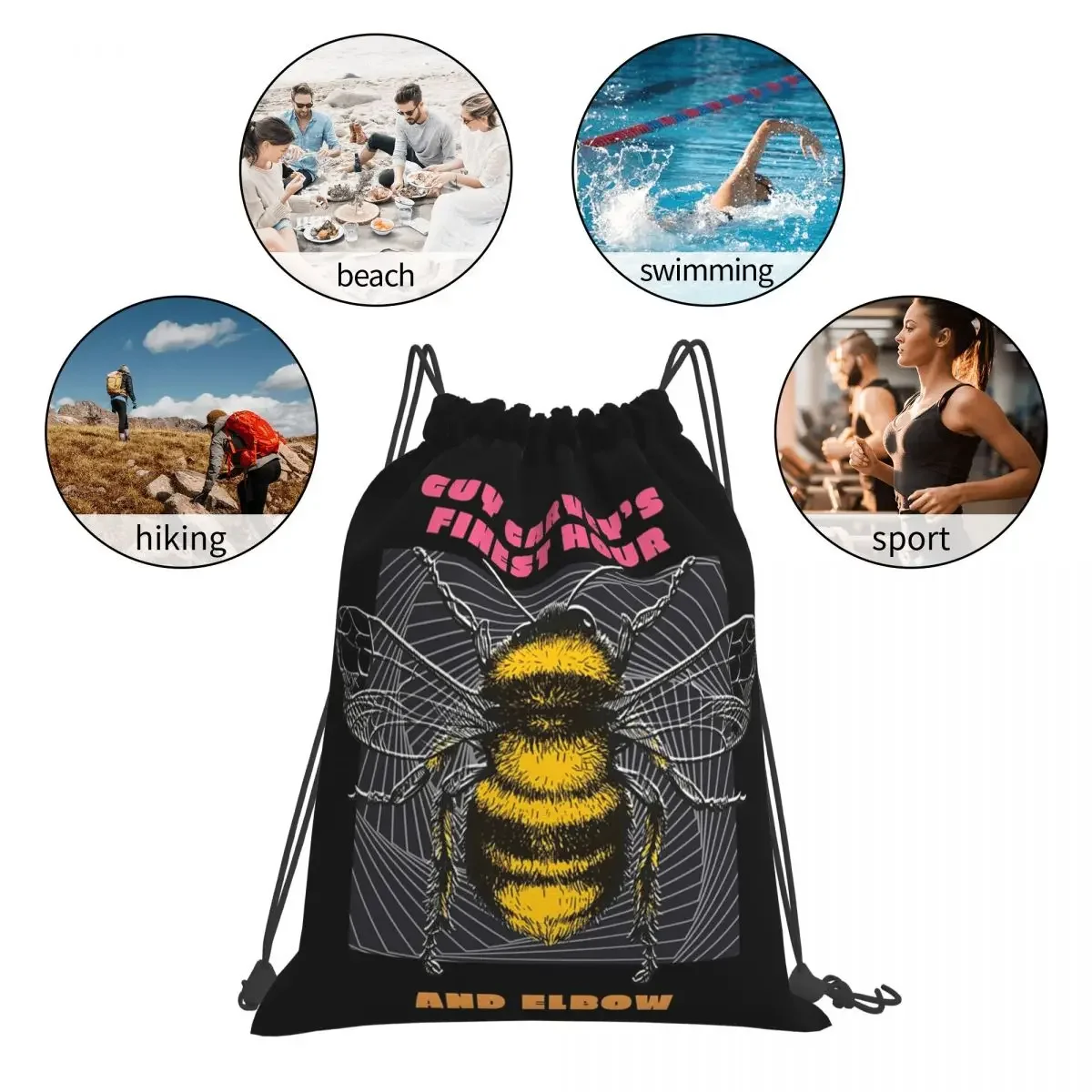 GGFH&E 2024 Tour Zaini Moda Borse portatili con coulisse Coulisse Bundle Tasca Scarpe Borsa Borse per libri Per uomo Donna Scuola