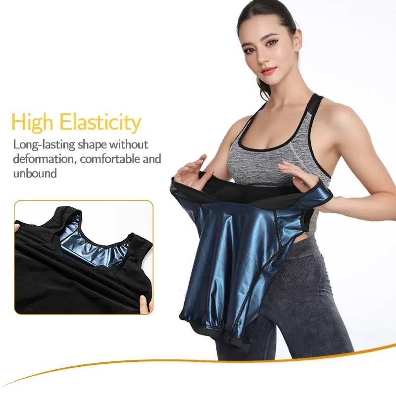Sauna Suit for Women Body Shaper Heat Trapping Vest Weight Loss Workout Shirt Tank Top Slimming Women Shapwear Training