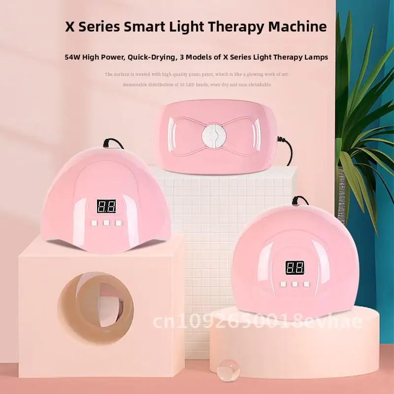 Lampa do paznokci UV 54W szybkoschnąca X2 X3 X4, różowa lampa do terapii światłem do lakieru UV, narzędzie kosmetyczne do suszenia paznokci.