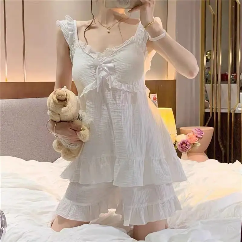 Pajamas for Women with Breast Pads 2024 New Cute Two-piece Shorts Simple Summer Home Wear Set Wholesale Pyjama Pour Femme