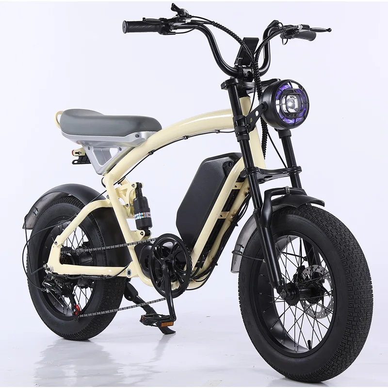 

Old American retro electric bicycle, snowmobile off-road vehicle export trade factory digital instrument lithium battery