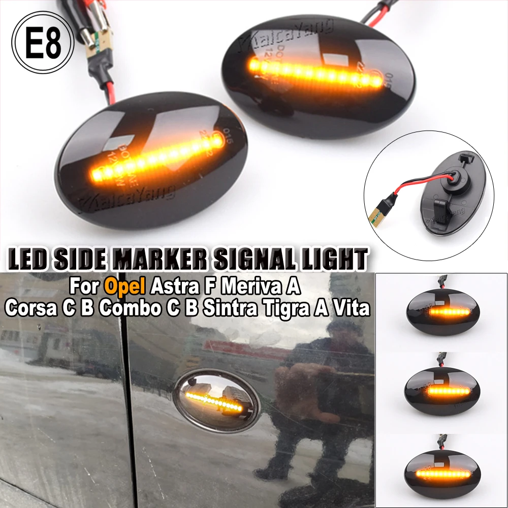 1Pair Led Dynamic Side Marker Lamp Indicator Turn Signal Light For Opel Combo C B Tigra A Astra F Meriva A Corsa C B Sintra Vita