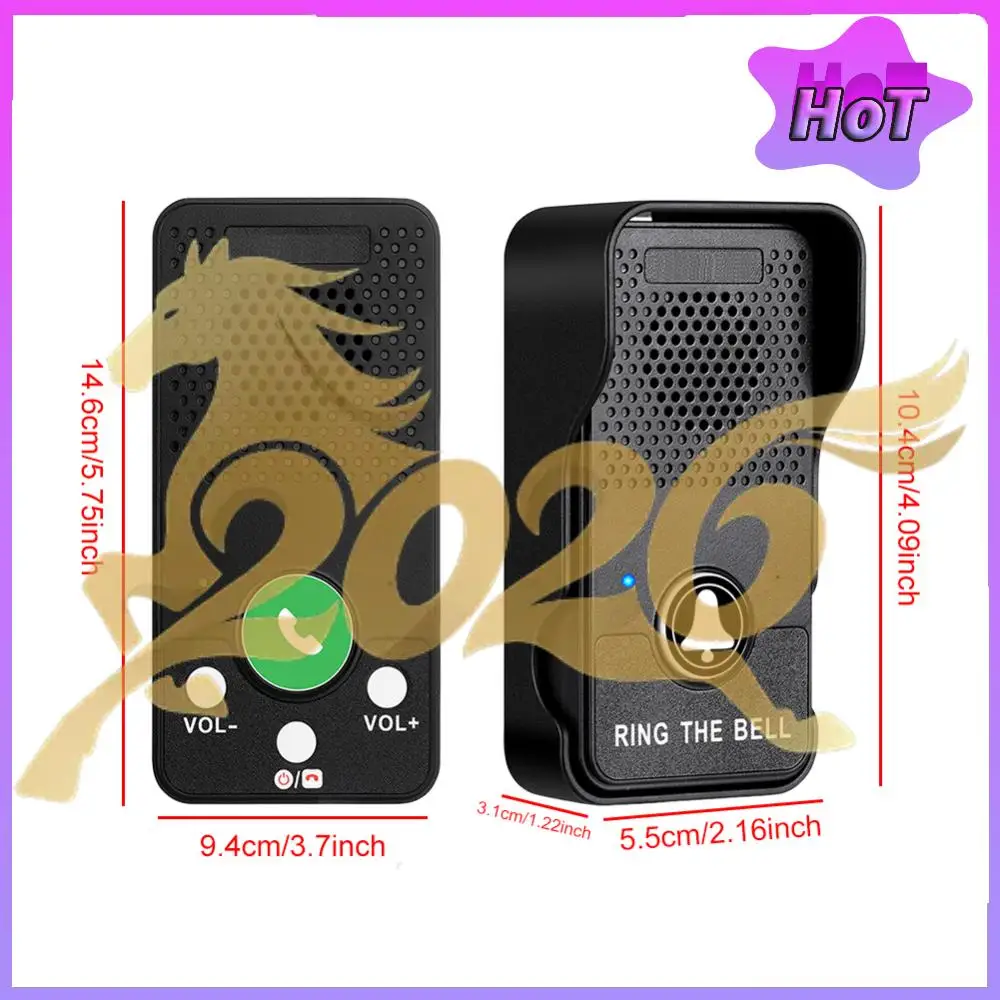 

Wireless Doorbell Rechargeable Battery Full Duplex Two Way Intercom One Press To Talk Intercom System Doorbell for House Office