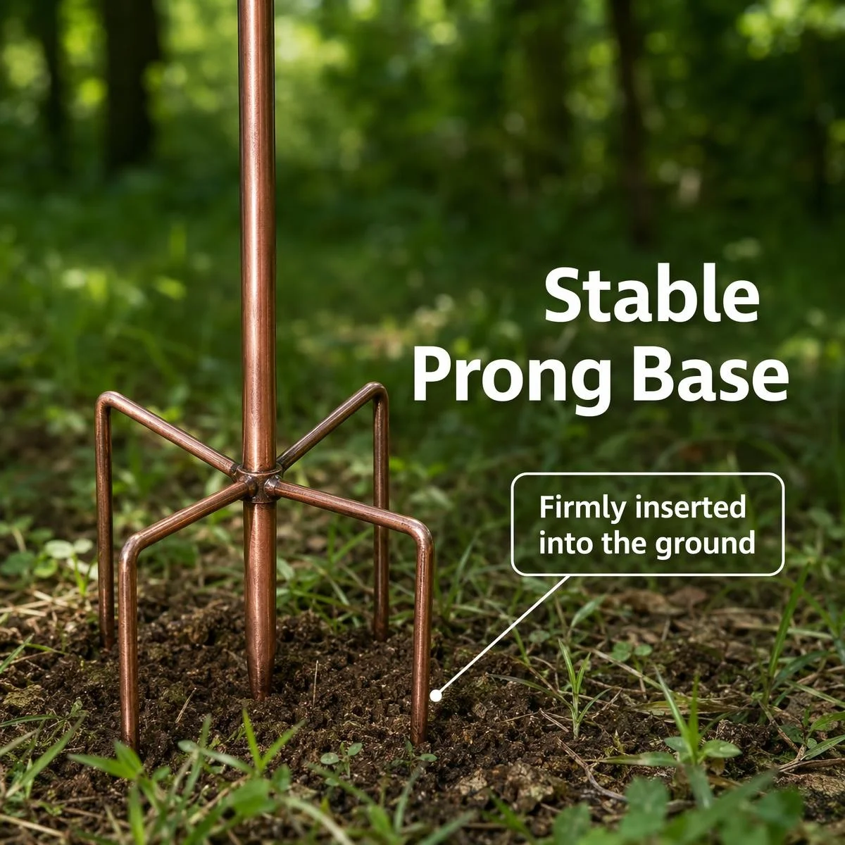 Vintage Bronze Metal Ground Stake Bird Feeder & Bird Bath 2-in-1, Wild Bird Feeder for Outdoor Garden, Lawn & Courtyard
