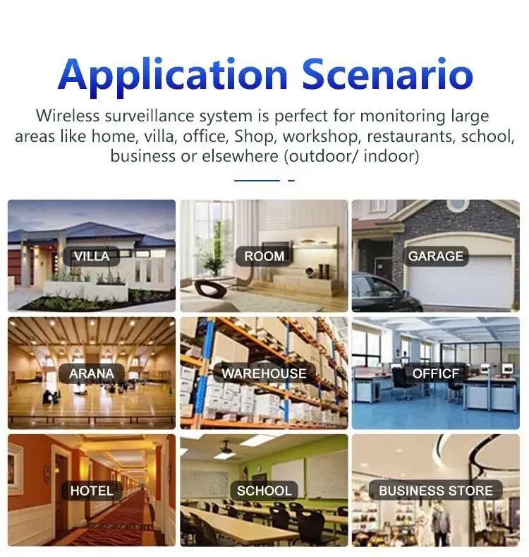 Tuya Wifi cámara IP inalámbrica NVR Kit 8CH visión nocturna sistema De cámara CCTV cámara De red impermeable De vigilancia