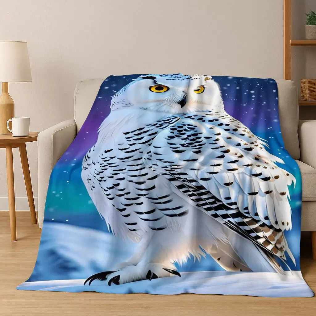 

Mysterious Colorful Owl Cartoon Birds Kawaii Flannel Blanket,Cozy Soft Throw Blanket for Home Bedroom Bed Sofa Cover Kids Gift