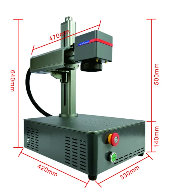 Fast Speed 20W Fiber Lazer Printing Machine Laser Printer Machine Laser Marking Engraving Machine for All Metals Jewelry