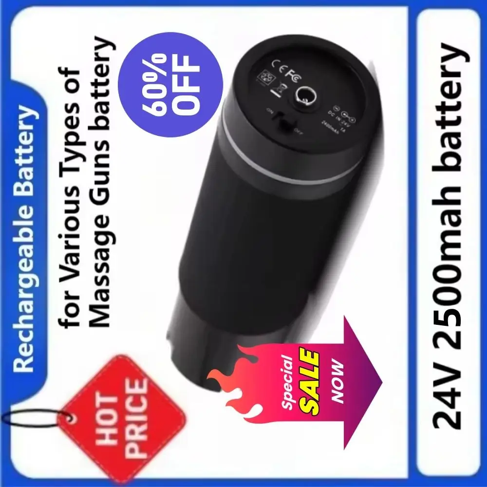 

Rechargeable For Massage Gun Battery 24V 2500/4800/6800mAh High Capacity Replacement Fascia Massager Power Cell
