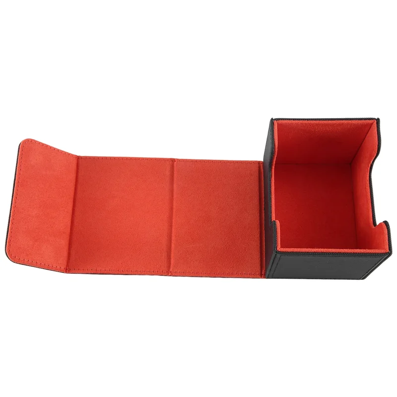 1 個トレーディングカードデッキボックスカードオーガナイザープロテクターコンテナ 100 + カード用オレンジ