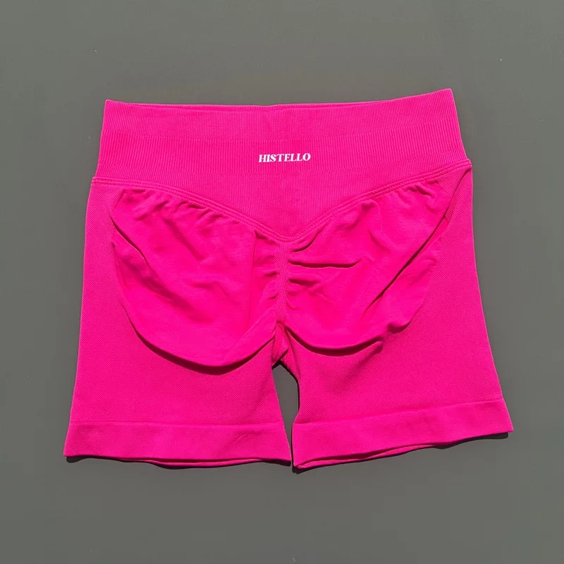 HISTELLO Impact Shorts Df Substitute High Waist Damen Yoga Workout Shorts Nahtlose Leggings Stretch Fitness Gym Laufshorts – Detail 17
