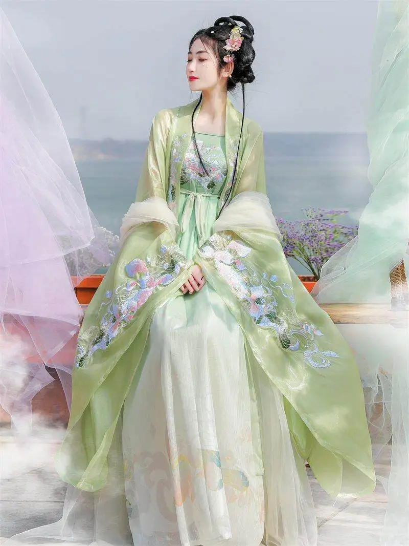 Hanfu Women Chinese Traditional Cosplay Costume Tang Dynasty Stage Dance Dress Hanfu Dress Spring Summer