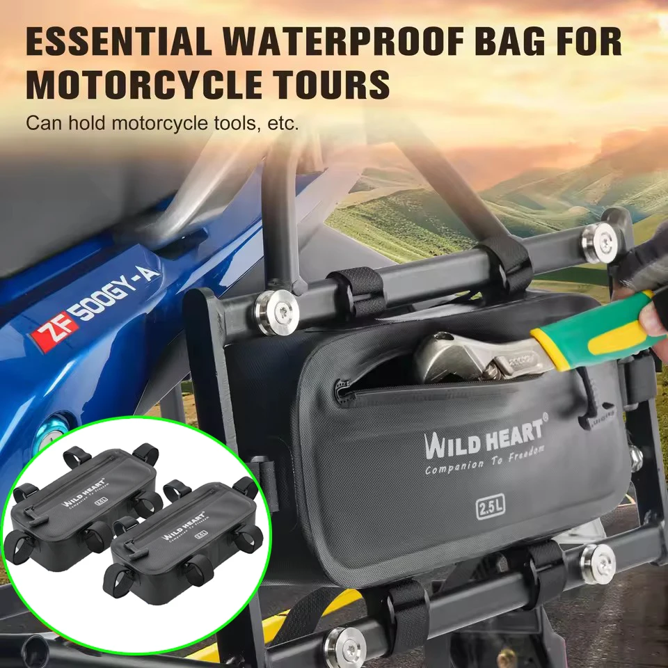 2.5L Motorcycle Side Frame Package Waterproof Hanging Bag Universal Repair Tool Placement Bag For BMW Yamaha Honda Harley
