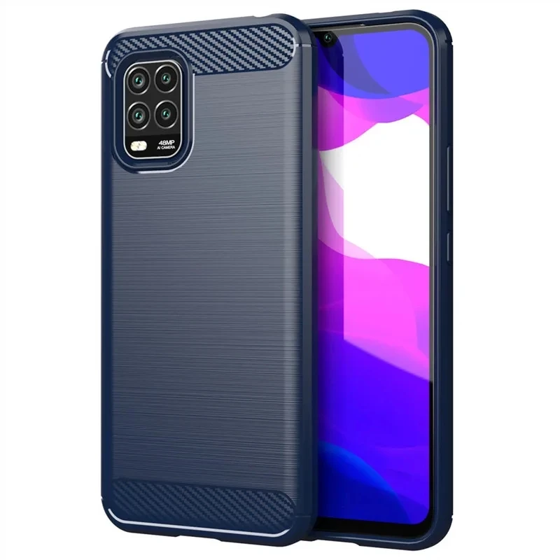 Dla Xiaomi Mi 10 Lite Mi10 lite Miękkie silikonowe etui Luksusowe etui z włókna węglowego dla mi 10lite 5g mi10lite Wstrząsoodporne matowe etui — zdjęcie produktu 3