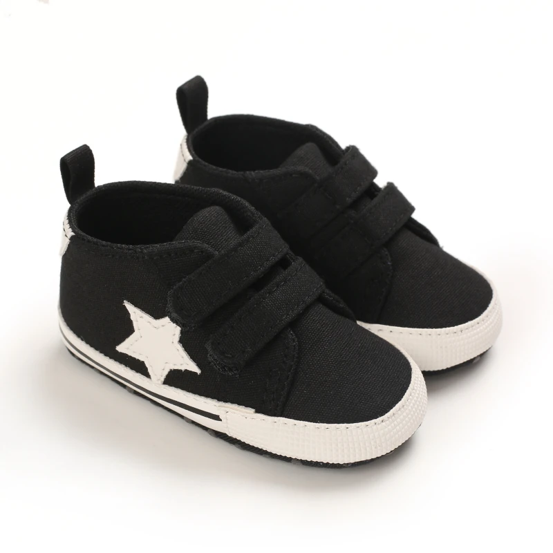 Spring and autumn fashionable and simple star soft soled cloth shoes, baby walking shoes