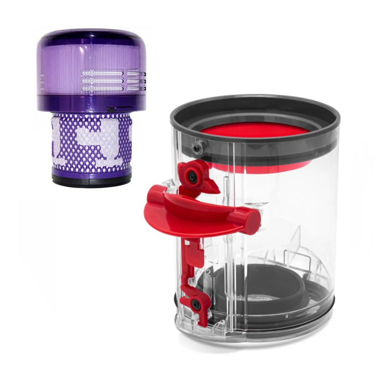 

A13G-Dust Bin for V10 Slim V12 Digital Slim Vacuum Cleaner Canister, Replacement Dust Bucket Collector with Hepa Filter